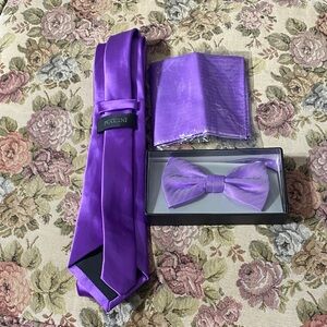 ✨ Puccini Men’s Formal Purple Tie Set – NEW